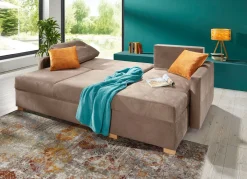 Sale BADER Polsterecke mit Bettfunktion TAUPE