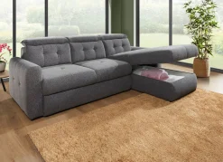 New BADER Polsterecke mit Bettfunktion und Bettkasten ANTHRAZIT