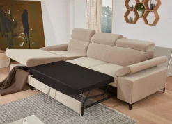 Online BADER Polsterecke mit Bettfunktion und Bettkasten in der Ottomane BEIGE