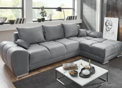 Online BADER Polsterecke mit Bettfunktion und Bettkasten GRAU