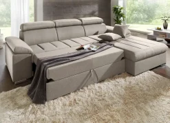New BADER Polsterecke mit Bettfunktion CREME