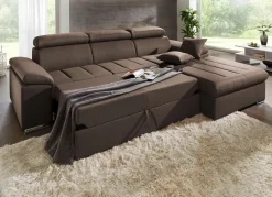 Outlet BADER Polsterecke mit Bettfunktion BRAUN