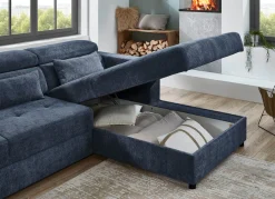 Sale BADER Polsterecke mit Bettfunktion graublau