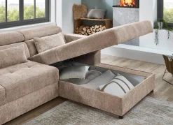 Hot BADER Polsterecke mit Bettfunktion beige