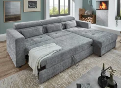 Outlet BADER Polsterecke mit Bettfunktion grau