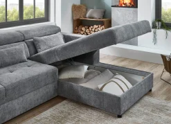 Outlet BADER Polsterecke mit Bettfunktion grau