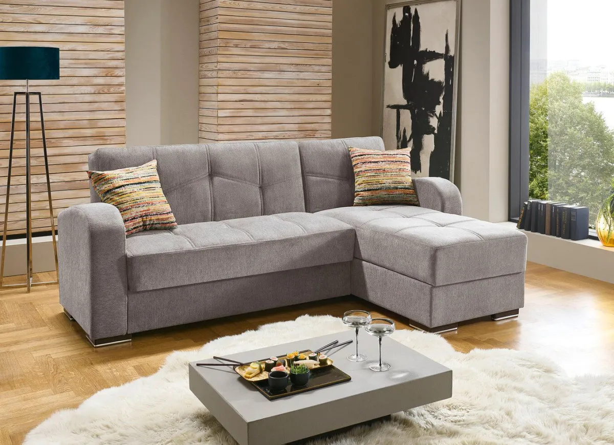 Discount BADER Polsterecke mit Funktion GRAU