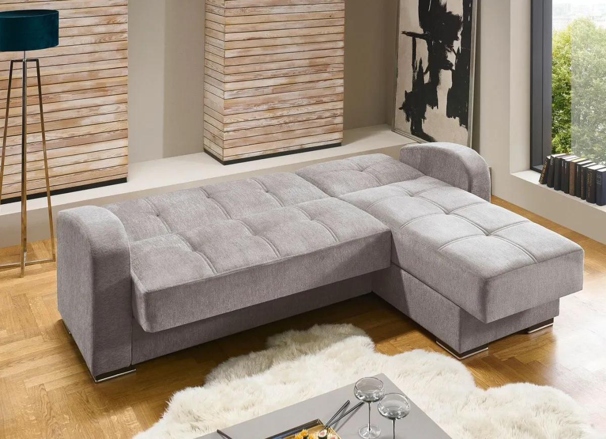 Discount BADER Polsterecke mit Funktion GRAU