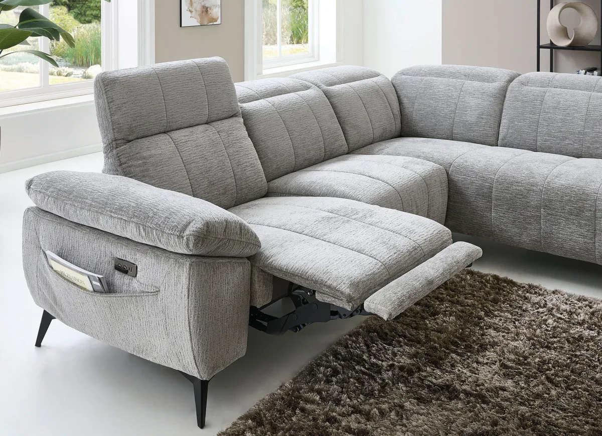 Outlet BADER Polsterecke mit Funktion grau