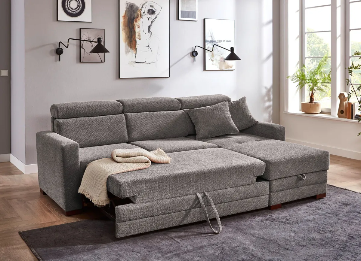 Outlet BADER Polsterecke mit Funktion grau