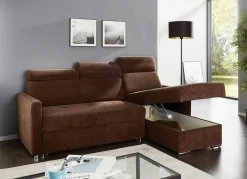 Best BADER Polsterecke mit Schlaffunktion und Bettkasten BRAUN