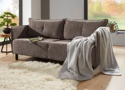 Discount BADER Polstermöbel mit dekorativem Velours-Bezug BRAUN