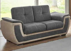 Sale BADER Polstermöbel mit Liegefunktion und Bettkasten GRAU-CREME