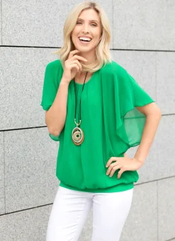 Discount BADER Poncho-Tunika mit eingearbeitetem Top GRÜN