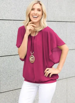 Outlet BADER Poncho-Tunika mit eingearbeitetem Top BEERE