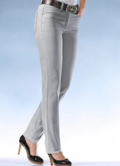 Hot BADER Power-Stretch-Jeans HELLGRAU