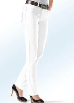 Hot BADER Power-Stretch-Jeans WEISS