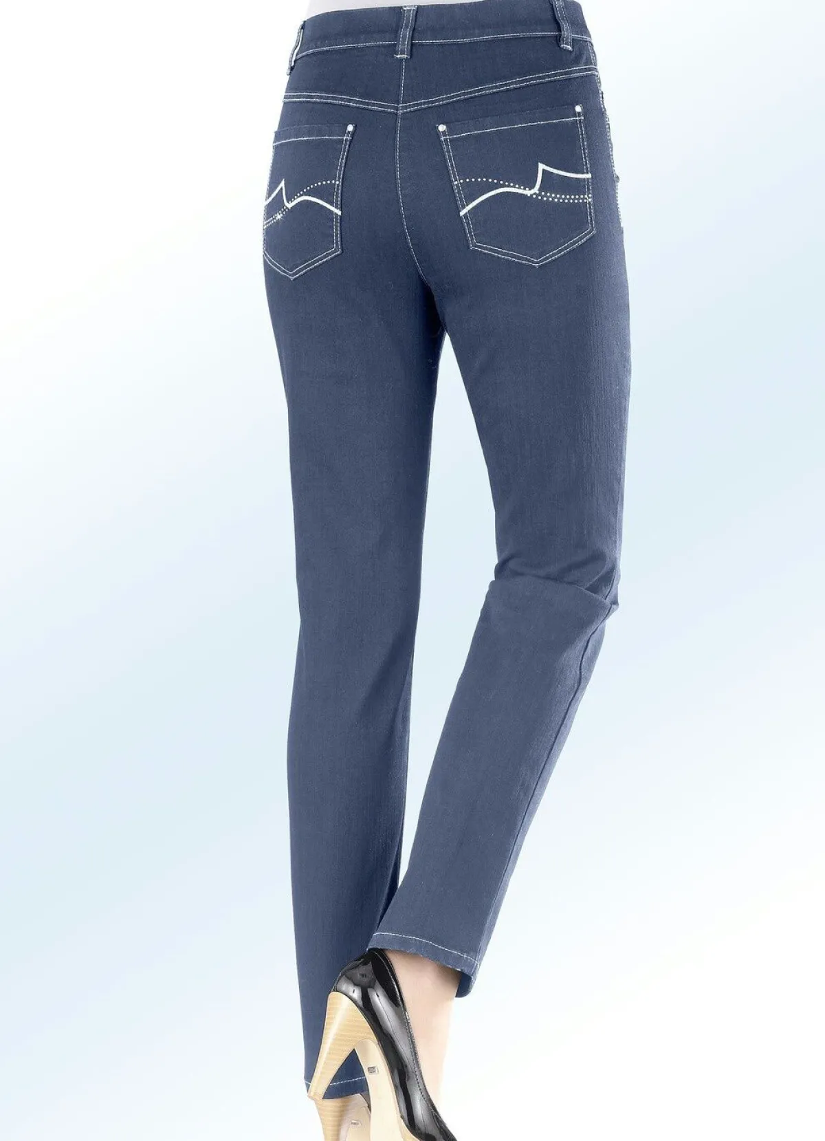 Best BADER Power-Stretch-Jeans JEANSBLAU