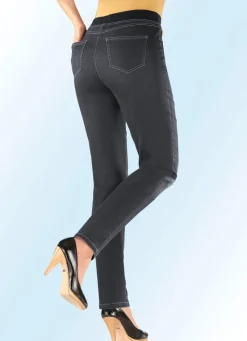 Best COSMA Power-Stretch-Jeans in Schlupfform GRAU