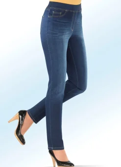 Clearance COSMA Power-Stretch-Jeans in Schlupfform JEANSBLAU