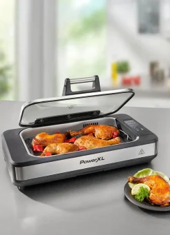 New MEDIA SHOP PowerXL Smokeless Indoor-Grill SCHWARZ