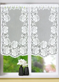 Best BADER Praktischer Fenster- und Türbehang mit Stangendurchzug WEISS
