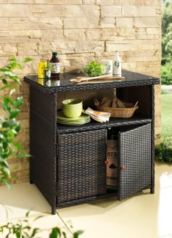 Sale BADER Praktisches Sideboard für Garten oder Terrasse BRAUN