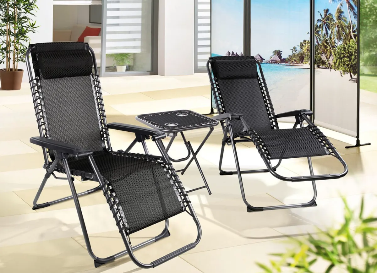 Online BADER Praktisches, 3-teiliges Relax-Set zum Super-Preis SCHWARZ-GRAU