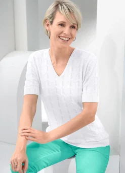 Clearance BADER Pulli in Mustermix WEISS