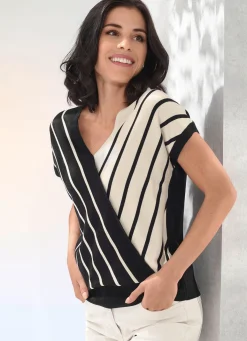 Best BADER Pulli in weicher Qualität SCHWARZ-BEIGE