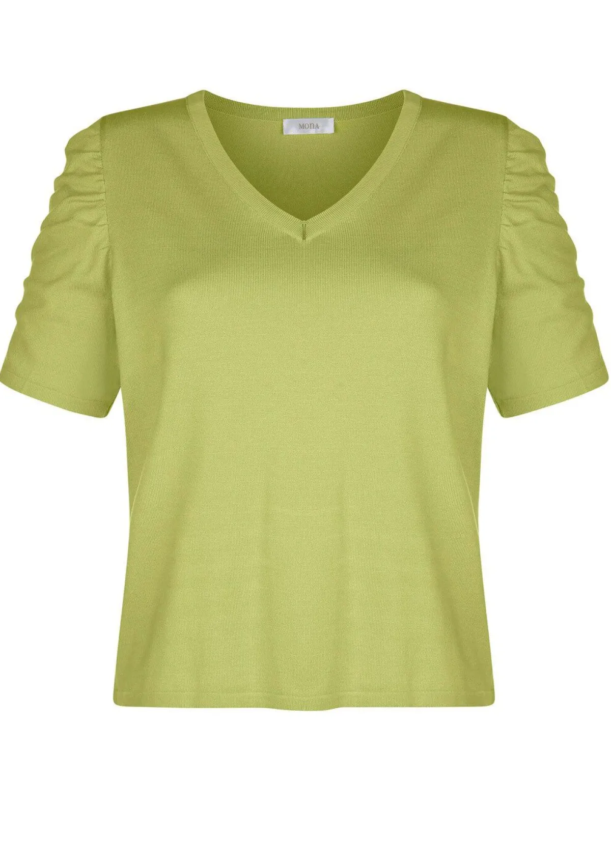 Discount BADER Pulli mit Raffung an den Ärmeln LIMETTE