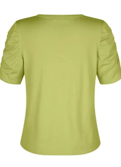 Discount BADER Pulli mit Raffung an den Ärmeln LIMETTE