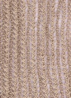 Hot BADER Pullover aus edel glänzendem Bändchengarn SANDBEIGE