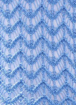 Outlet BADER Pullover aus hochwertigem Glanzeffektgarn HELLBLAU MELIERT