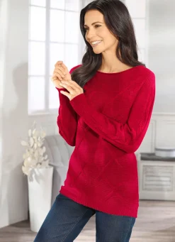 Best BADER Pullover aus Schurwolle ROT