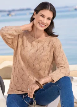 Clearance BADER Pullover in aufwendigem Mustermix SAND