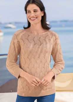 Clearance BADER Pullover in aufwendigem Mustermix SAND