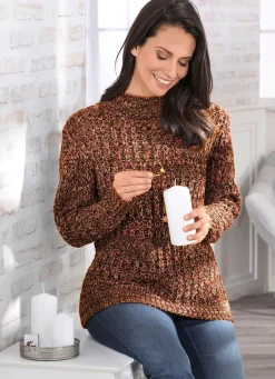 Best BADER Pullover in aufwendiger Melange-Optik TERRA-MULTICOLOR