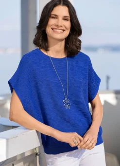 Sale laurakent Pullover in dekorativem Dessin ROYALBLAU
