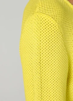 Online BADER Pullover in dekorativer Struktur GELB