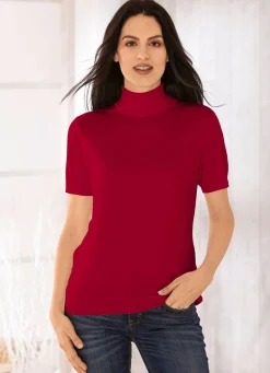 Outlet BADER Pullover in edel glänzender Qualität ROT