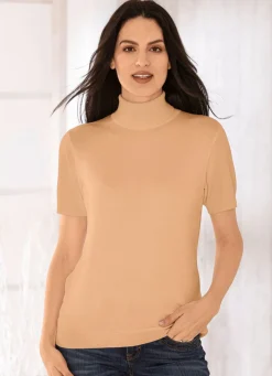 Clearance BADER Pullover in edel glänzender Qualität CAMEL