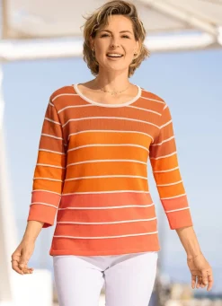 Best BADER Pullover in Farbverlauf TERRA-ORANGE-MULTICOLOR