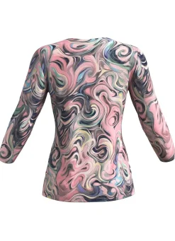 Outlet KLAUS MODELLE MADE IN GERMANY Pullover in Feinstrick ROSA-SCHWARZ-MULTICOLOR
