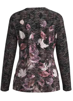 New KLAUS MODELLE MADE IN GERMANY Pullover in Feinstrick SCHWARZ-GRAU-MULTICOLOR