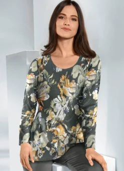 Online KLAUS MODELLE MADE IN GERMANY Pullover in Feinstrick GRAFIT-MULTICOLOR