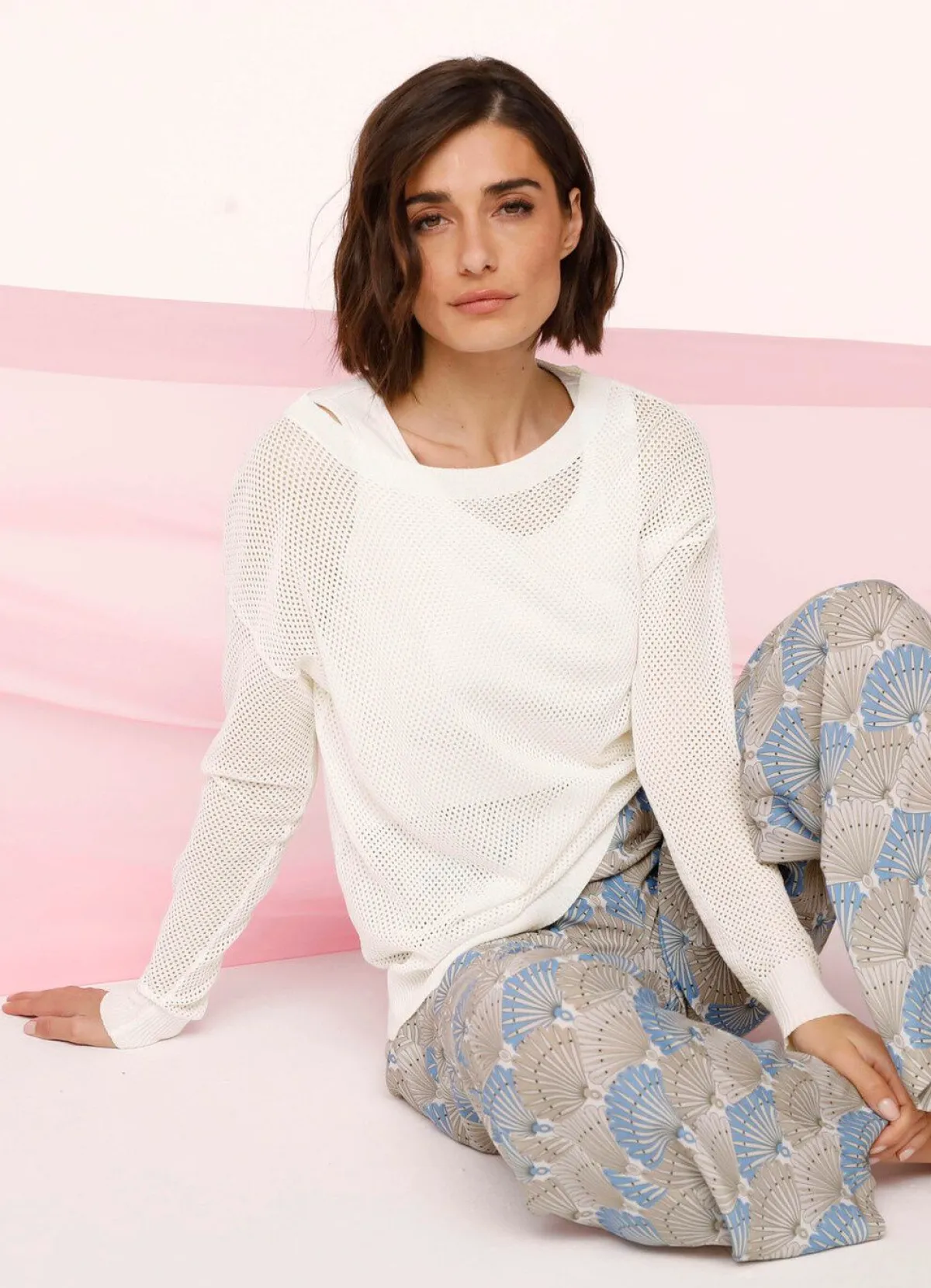 Sale BADER Pullover in Feinstrick ECRU