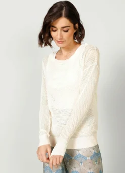 Sale BADER Pullover in Feinstrick ECRU