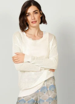 Sale BADER Pullover in Feinstrick ECRU
