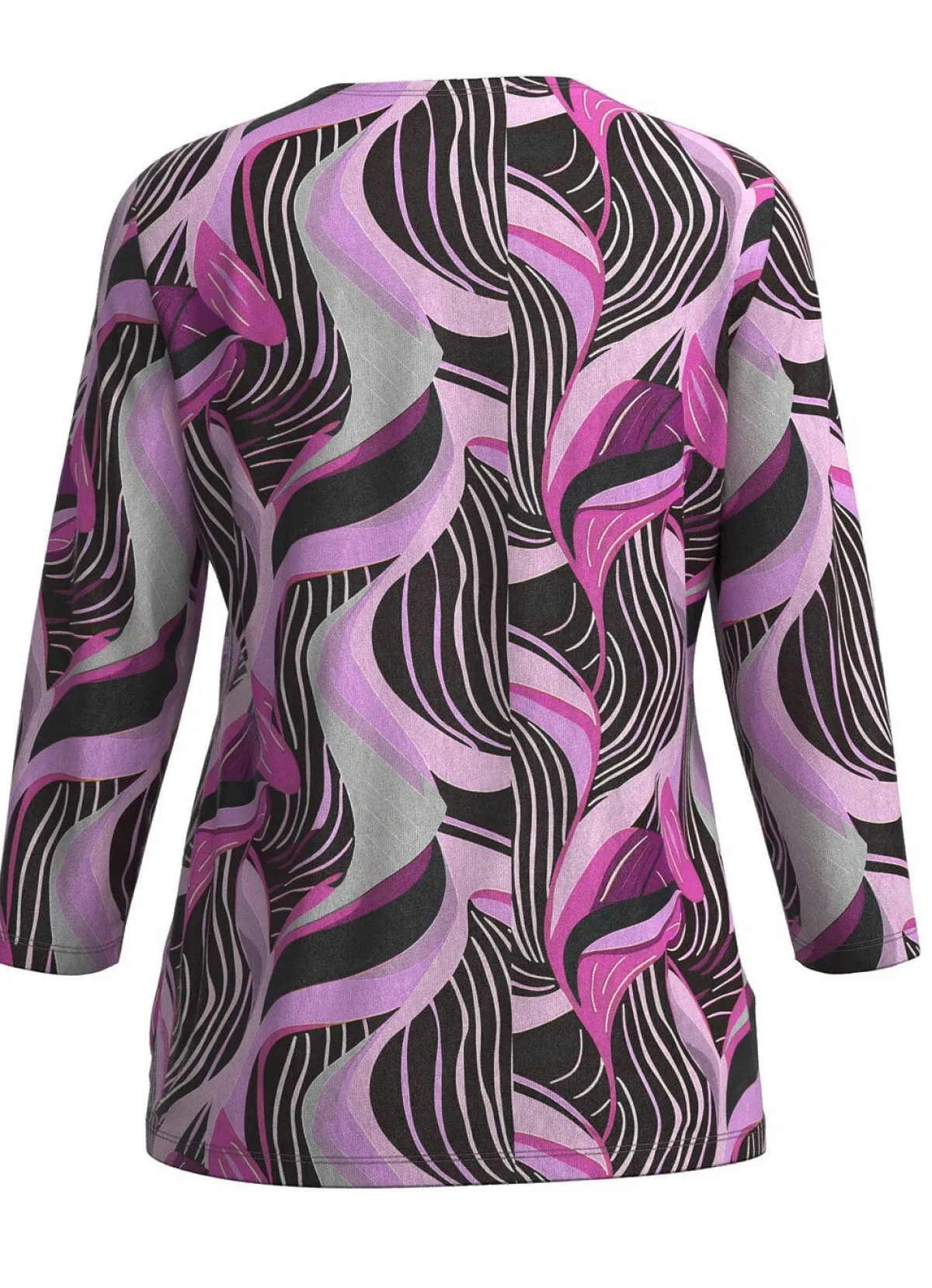 Online KLAUS MODELLE MADE IN GERMANY Pullover in Feinstrick LILA-SCHWARZ-MULTICOLOR